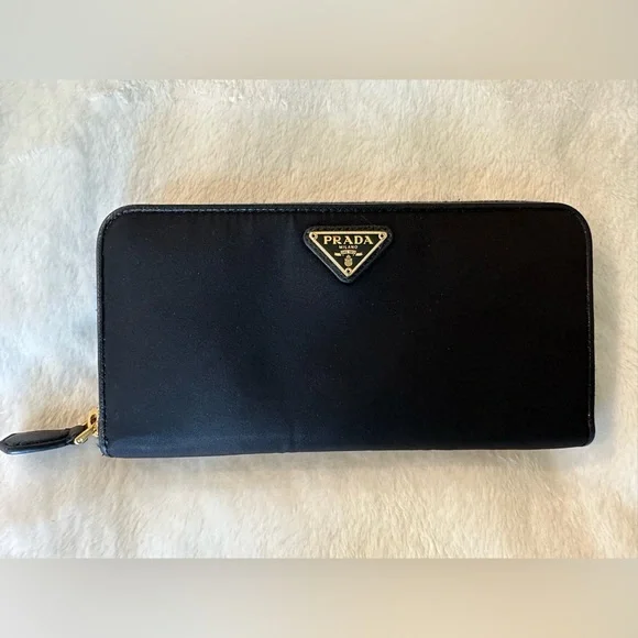 Prada Nylon Zip Around Long Wallet - Black - Picture 2 of 6